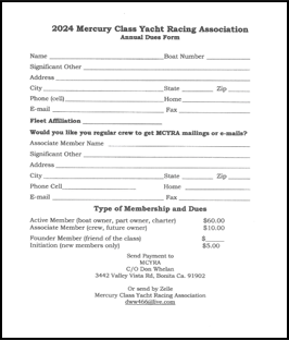 2024 Annual Dues Form